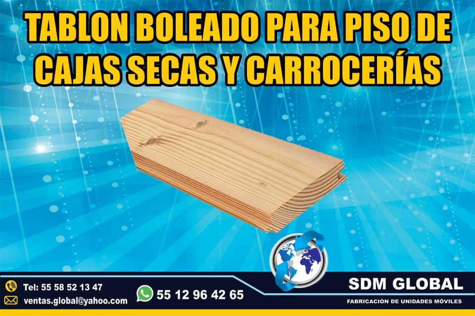 Venta de Piso de tablon para cajas secas y carrocerias plataformas remolques