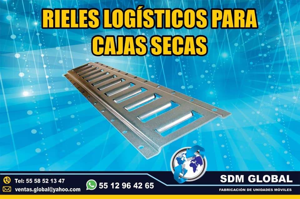 Venta de Rieles Logisticos para cajas secas y carrocerias plataformas remolques