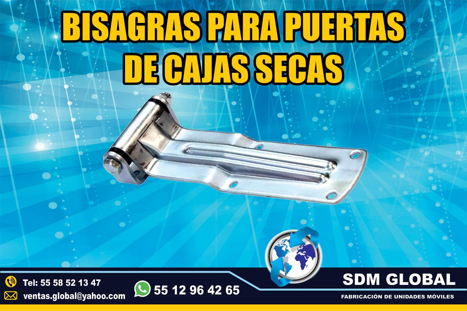 Venta de Bisagras para cajas secas y carrocerias plataformas remolques