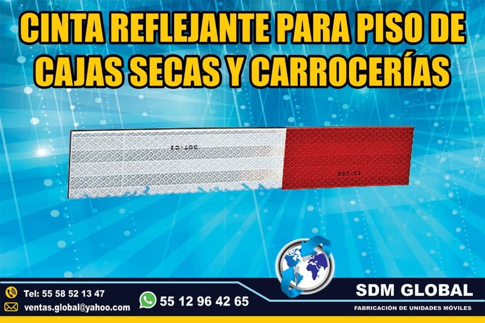 Venta de Cintas reflejantes para cajas secas y carrocerias plataformas remolques