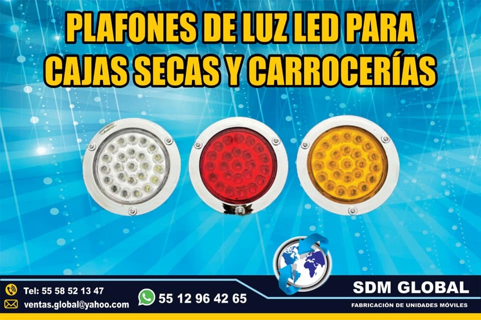Venta de Plafones Leds para cajas secas y carrocerias plataformas remolques